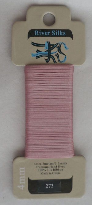 River Silks Ribbon Mauve Pearl Color 273 4mm